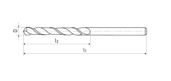 Сверло спиральное экстра длинное ц/х Ø 12.5 HSS DIN1869 ZPS-FN
