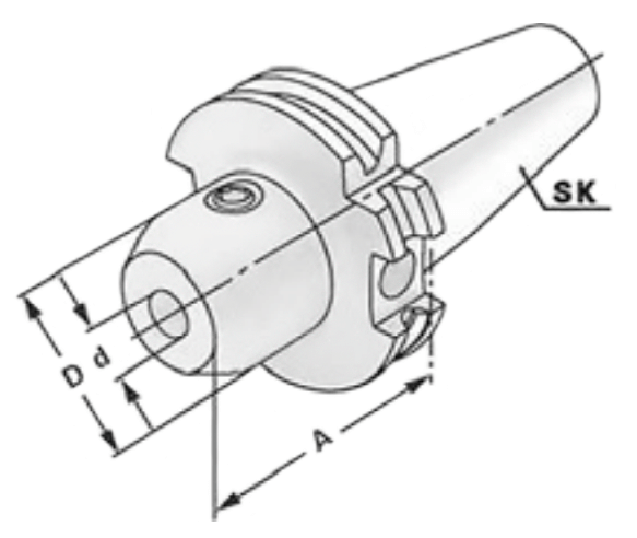 Оправка SK 30/12 A=50 DIN69871 для концевых фрез DIN 1835-B