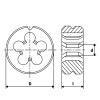 Плашка трубная Bucovice Tools G 1/8"-28 115CrV3 DIN EN 24231 A 30x11мм 212180