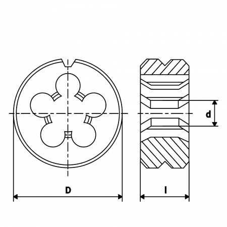 Плашка трубная Bucovice Tools G 1/8"-28 115CrV3 DIN EN 24231 A 30x11мм 212180