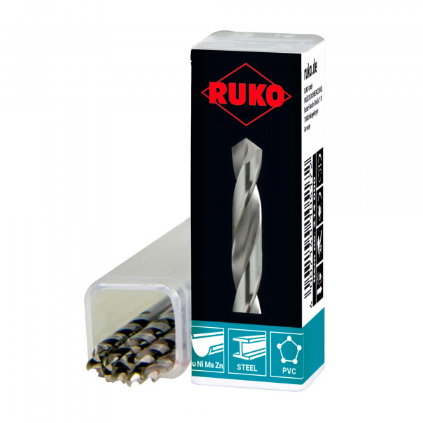 Сверло по металлу Ruko 5,7x93/57мм DIN338 HSS-G h8 5xD 118° 214057