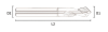 Сверло центр тв/спл одностор Ø 2 L=50 Dхв=4 90° BLSPTDR2 RRTools