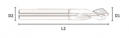 Сверло центр тв/спл одностор Ø 2 L=50 Dхв=4 90° BLSPTDR2 RRTools