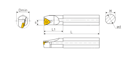 Державка резьбонарезная SNR0016Q16 для внутреннего точения