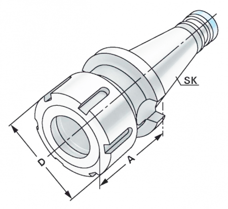 Патрон цанговый SK50 DIN2080 OZ32 3-32 по DIN 6388 (ISO 10897)