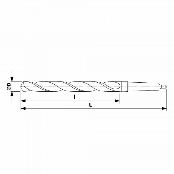 Сверло по металлу H-Tools Pro 5,0x133/52мм DIN345 HSS-R KM1 118° 204050HT