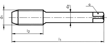 Метчик ручной комплектный М52х5 6H HSS из 3-х штук DIN352 NAREX