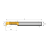 Мини-резец GC-07157040R Dh6=7 для обработки внутренних канавок и точения