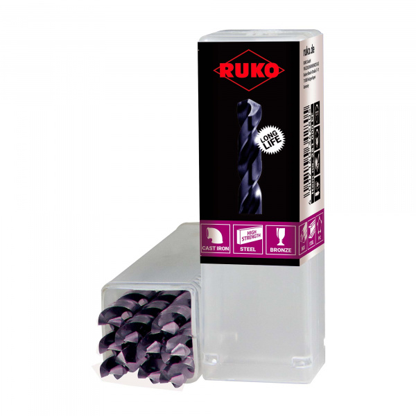 Сверло по металлу Ruko 11x142/94мм DIN338 HSSE-Co8 TiALN h8 5xD 130° 281110EF