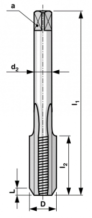 Метчик ручной наборный М22х2,5 2N/6H HSS к-т из 3-х штук BUCOVICE TOOLS