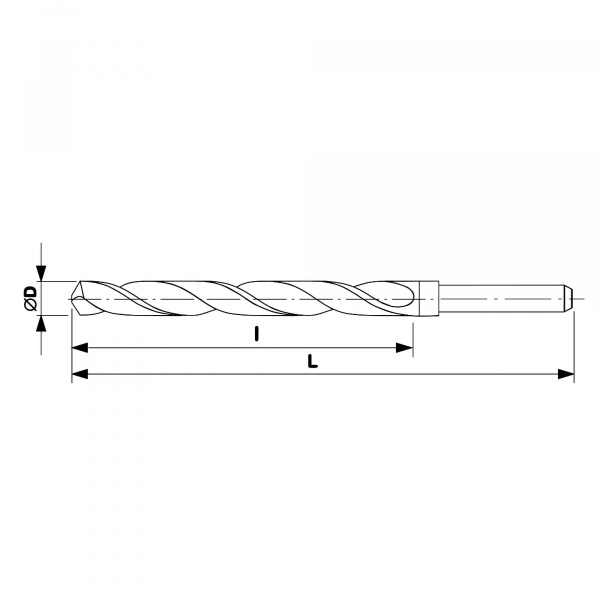 Сверло по металлу Ruko 18,5x198/135мм DIN338 HSS-R h8 5xD 118° d=13мм 200185