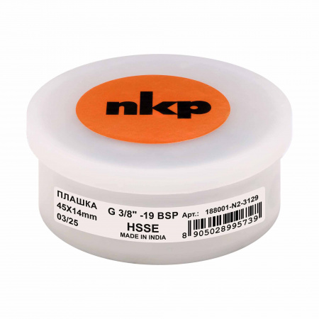 Плашка трубная NKP G 3/8"-19 HSSE DIN EN 24231 A 45x14мм 188001-N2-3129