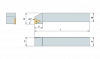Державка токарная STFCR2020K16 для наружного точения с углом в плане 91°